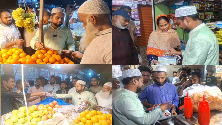 তারেক রহমানে ৩১ দফার লিফলেট বিতরণ করলেন রনি