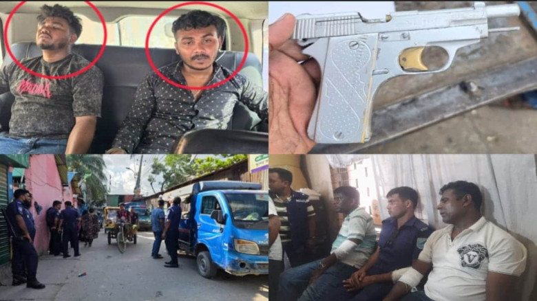 পুলিশের সঙ্গে মাদক ব্যবসায়ীদের গোলাগুলি, অস্ত্র সহ আটক ২